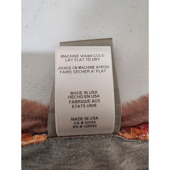 Anthropologie Dolan Shirt Womens Medium Gray Pink Raw Edge Knit Tee Made USA - Picture 6 of 10